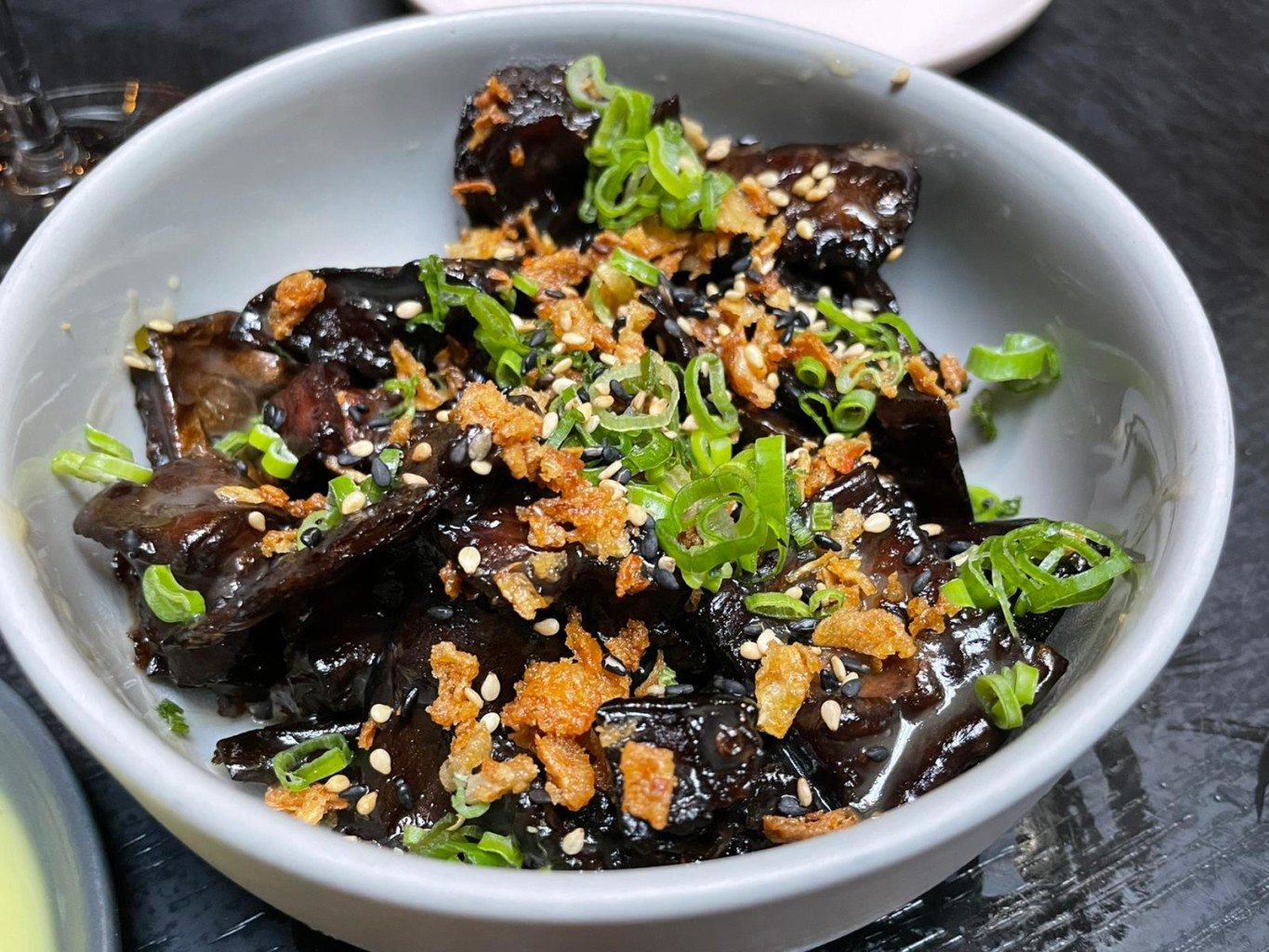 Miso glazed aubergine at Apothecary Izakaya Shoreditch