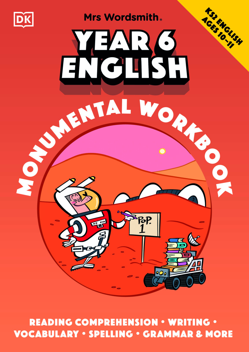 Cover of Mrs Wordsmith Year 6 English Monumental Workbook, an educational book published by DK Children