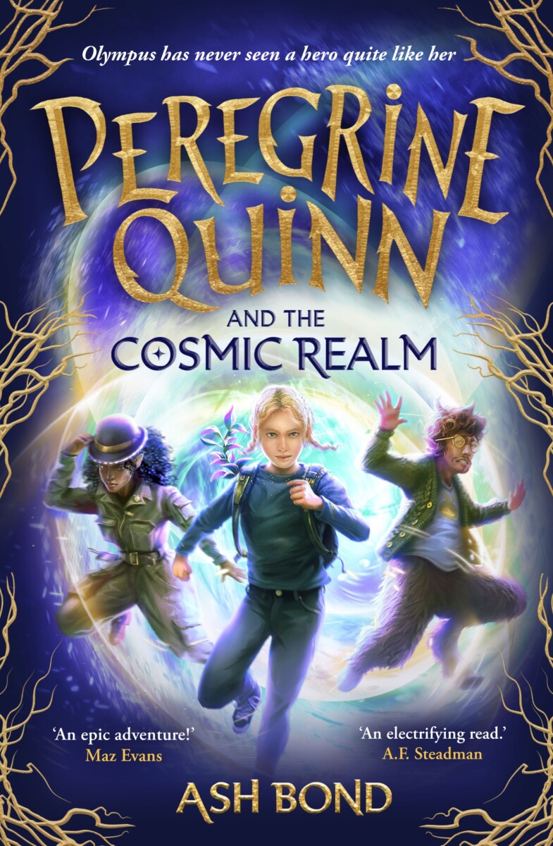 Cover of Peregrine Quinn and the Cosmic Realm, a children's book published by Piccadilly Press