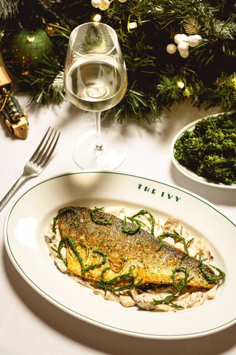 The Ivy Festive Set Menu Sea Bass at The Ivy Cafe Marylebone