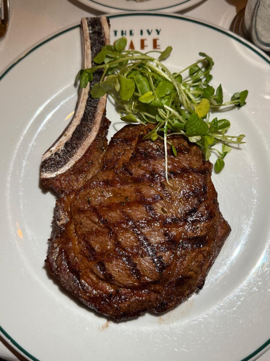 Christmas Ribeye Steak at The Ivy Cafe Marylebone