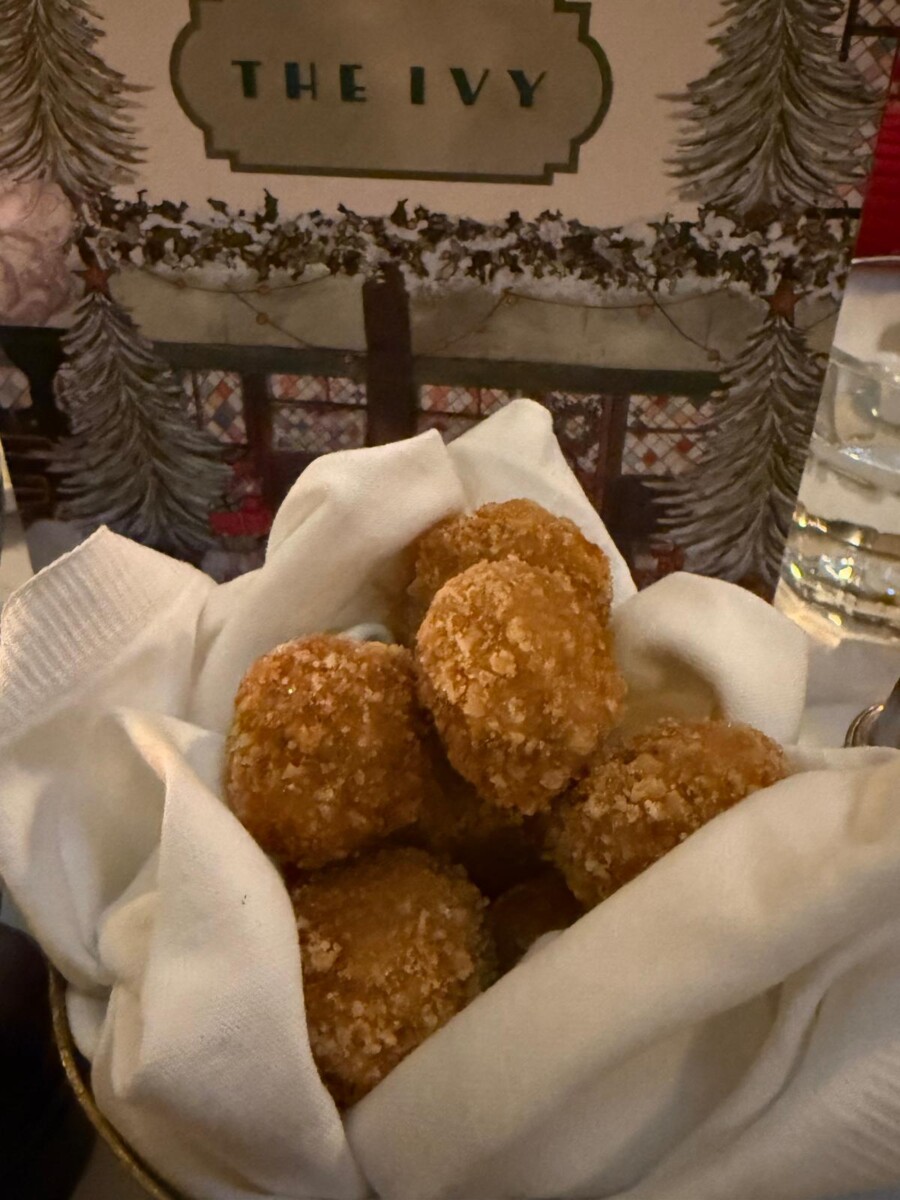 The Ivy Christmas Menu Arancini at The Ivy Cafe Marylebone